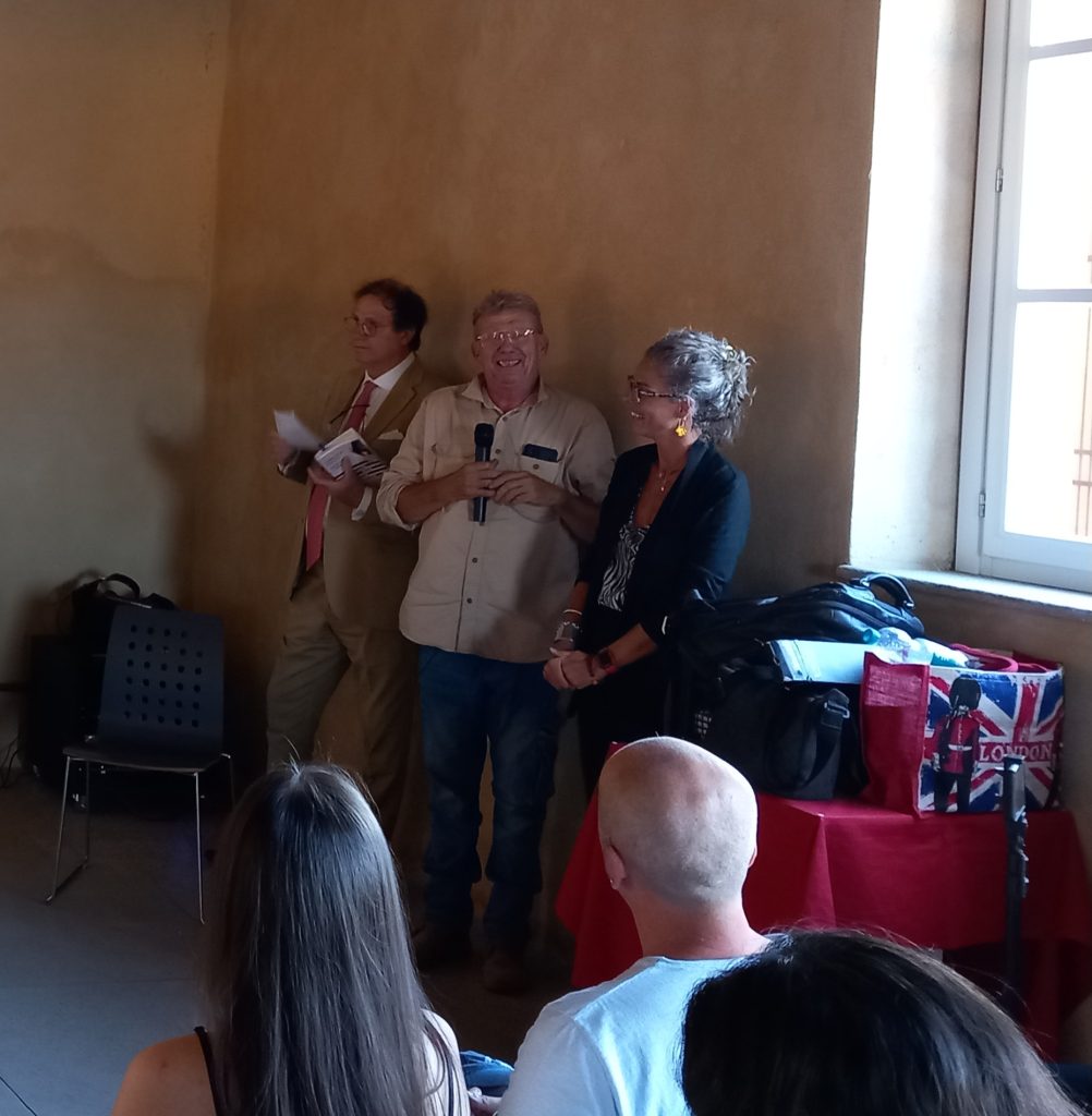 Un momento della presentazione della mostra